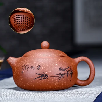 

Yixing raw ore red clay pot manual dragon blood sand Xishi pot teapot (199 outlets)