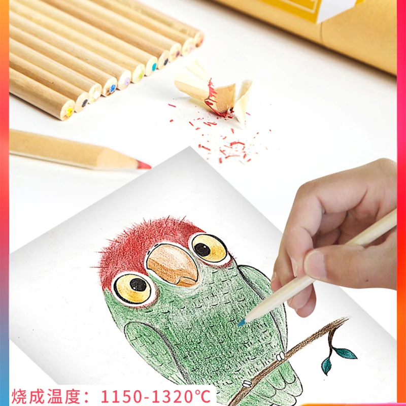 

Pink color lead 12 ceramic art DIY paintings hand-painted under-glaze color pencil beginner handmade