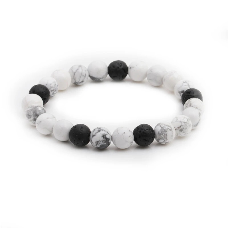 Растягивающийся браслет от Om Shanti Crafts Black lava браслеты на удачу и защиту унисекс |