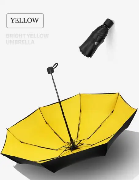 yellow Двухслойный Мини карманный солнцезащитный зонтик бизнес 5 складной зонт женский подарок девушки анти-УФ Портативный Зонтик для путешествий - Цвет: yellow