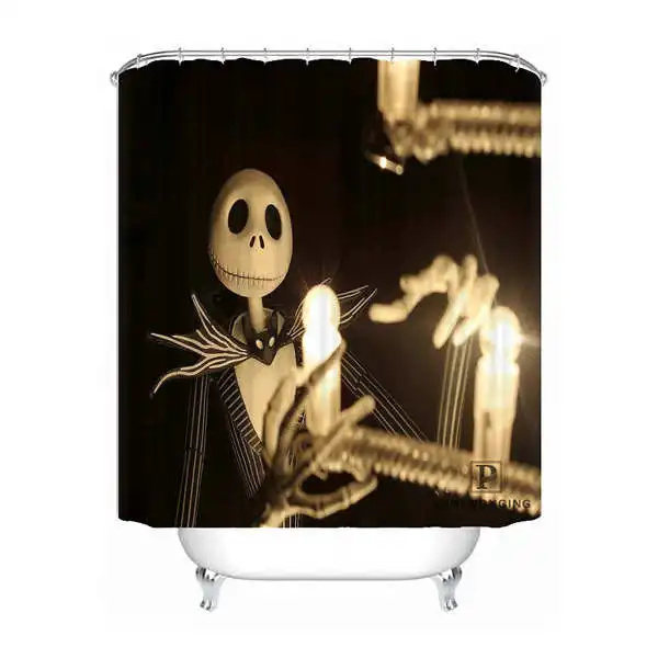 Shower Curtain Пользовательские Кошмар перед Рождеством Водонепроницаемый Душ занавес для дома ванной s крючки полиэстер ткань мульти Sizes180509-47 - Цвет: Shower Curtain