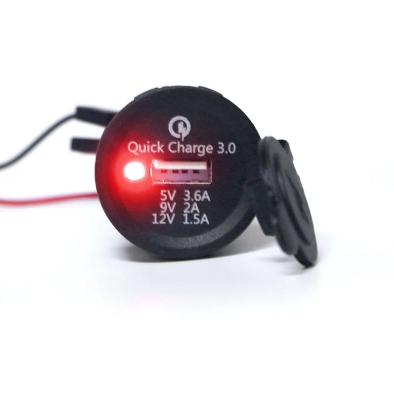 12 V-24 V 3.6A USB Quick Charge 3,0 Автомобиля Зарядное устройство адаптер мотоцикла RV A6HE