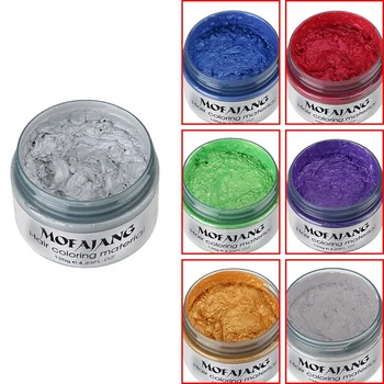 

Mofajang Style Styling Products Hair Color Wax Dye One-Time Molding Paste Hair Dye Wax Make Up