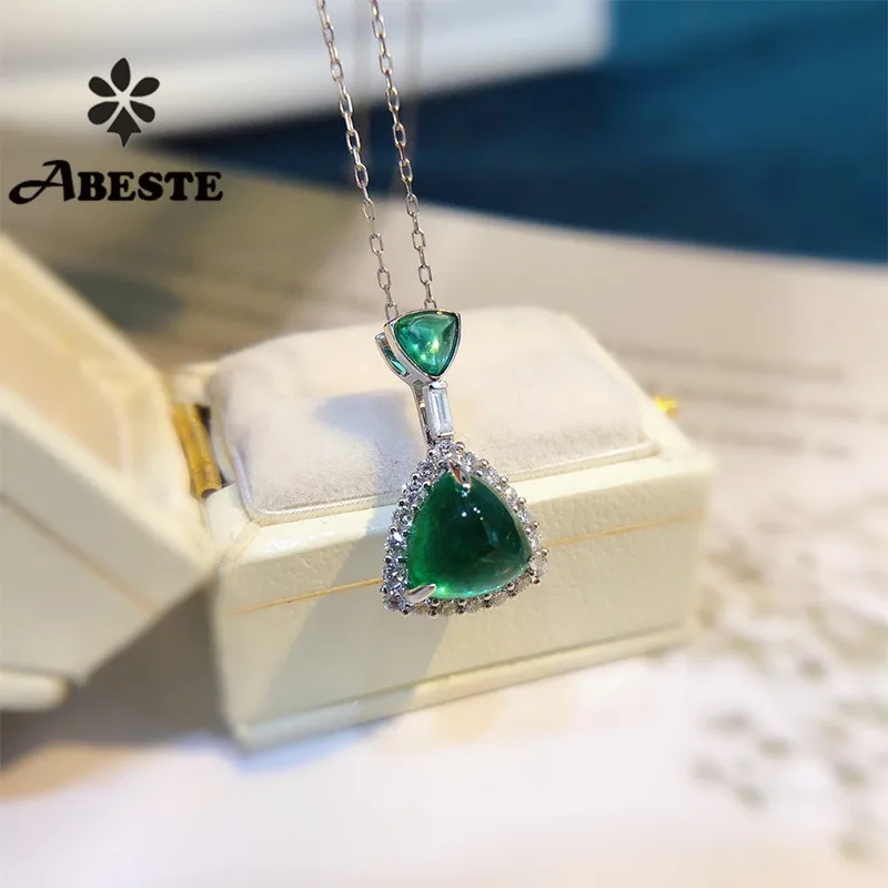ANI с металлическим ремешком регулируемой длины 18K белого золота кулон ожерелье из
