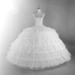 Wedding Bridal Petticoat Underskirt Cosplay Party Hoops Crinoline Slips Large Waist 6 Hoops and Tulles