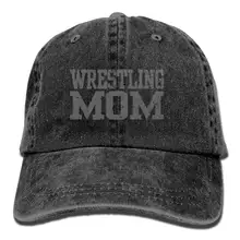 Wrestling MOM 3 Джинсовая Шляпа Регулируемая Мужская облегающая бейсболка