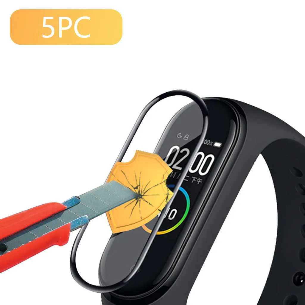 Взрывозащищенная защитная пленка для экрана Xiaomi Mi Band 4 5 шт. аксессуары часов |