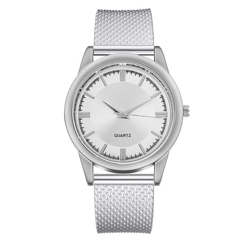 Top Brand Luxury Quartz Wristwatches Watch For Men Business Casual Stainless Steel Mesh Belt Watch Simple Dial Quartz Watch 