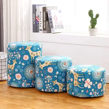 

Cloth Stool Home Sofa Bench Children Cartoon Sitting Adult Chair Stool Shoe Bench Soft Foot Stool