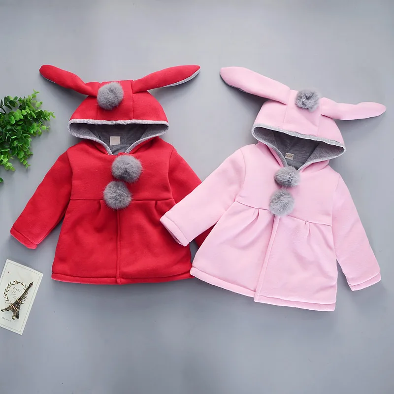 

Korean-style Baby Coat 2019 New Style Autumn Clothing Children Baby Fashion Cartoon Rabbit Tops One-Piece out Clothes