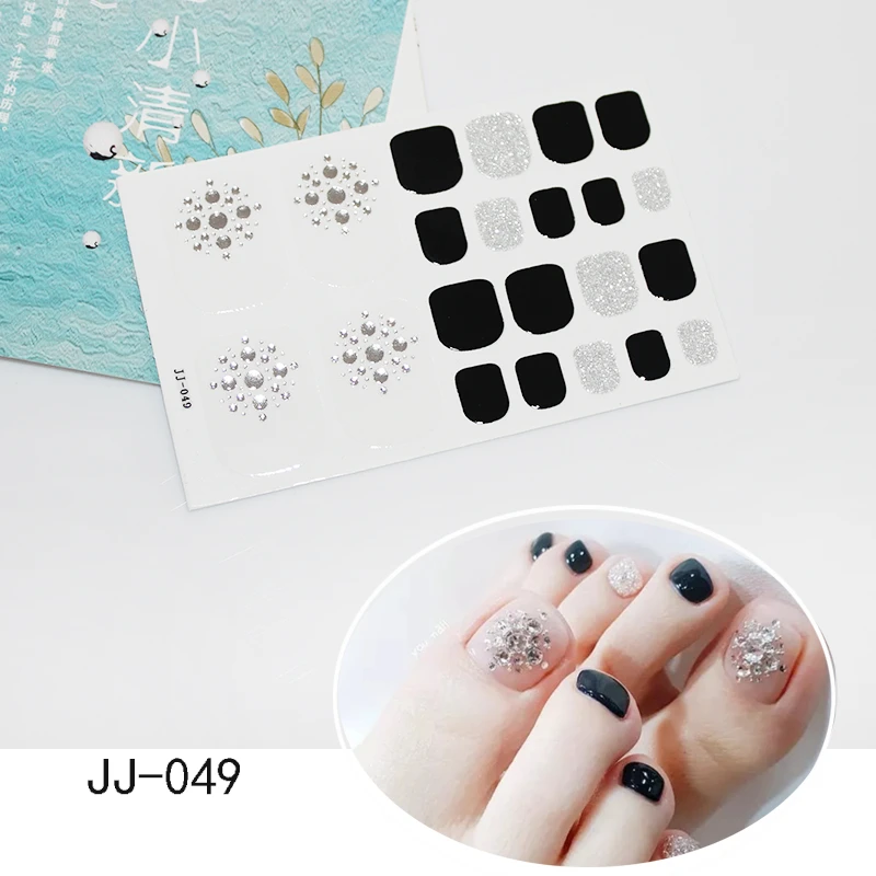 JJ-049 Lamemoria, новые стили, 22 типа, модные стикеры на ногти, предварительно разработанные водонепроницаемые наклейки, полностью обернутые ногти для ногтей, аксессуары для творчества - Цвет: JJ-049