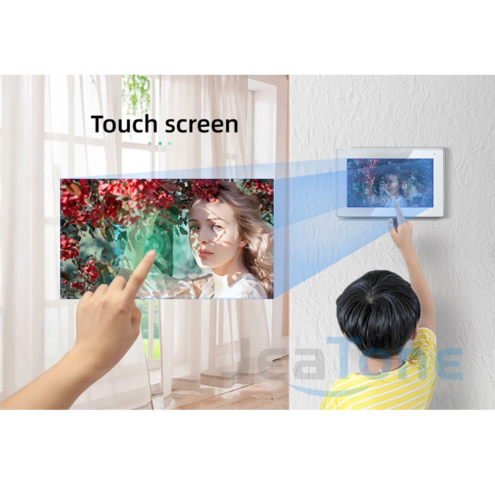 US $183.26 Jeatone Tuya 7Ip Wifi Wireless Video Intercom For Apartment 1f2f3f Monitor Doorbell Outdoor Unitd With Fingerprint Rfic Card