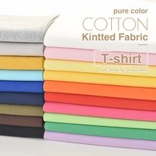 Высокое качество хлопок спандекс ребра ткань для летних футболок и топов Эластичный Джерси манжета из ткани 50 см