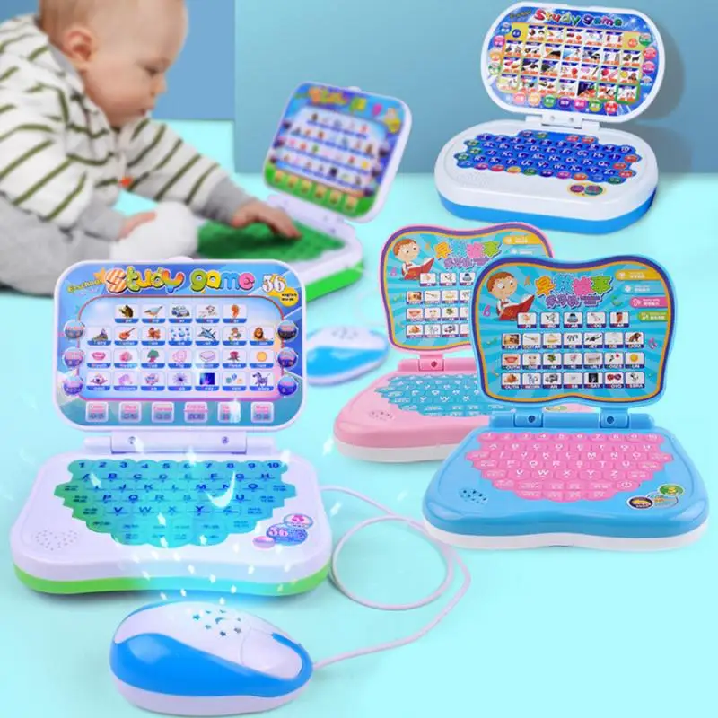 

Learning Machine Cartoon fold Pronunciation Language Computer Baby Tablet Educational Toys Children Gift mini children computer