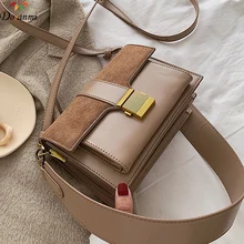 DORANMI замшевые кожаные сумки с клапаном для женщин Роскошная брендовая дизайнерская сумка через плечо с пряжкой Осенняя сумка на плечо Bolsos Mujer DJB918