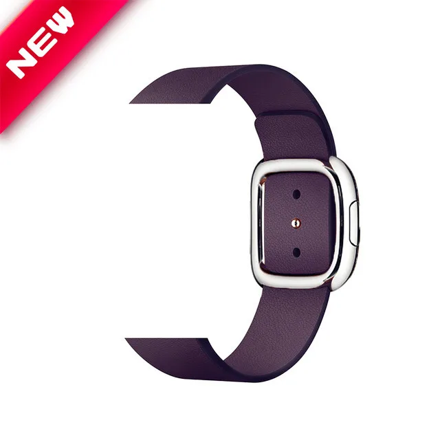 Eggplant purple Ремешок из натуральной кожи для apple Watch band 4(iwatch 5) 44 мм 40 мм apple watch 3 2 1 ремешок 42 мм 38 мм pulseira ремешки для часов - Цвет ремешка: Eggplant purple