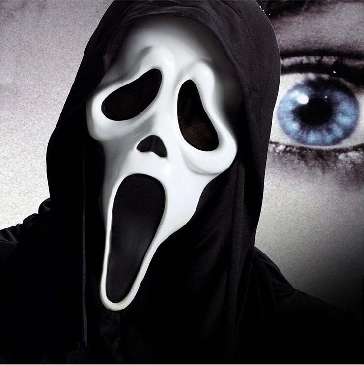 Крик белая маска для призраков ужас Хэллоуин костюм GhostfaceCosplay аксессуар Хэллоуин маска
