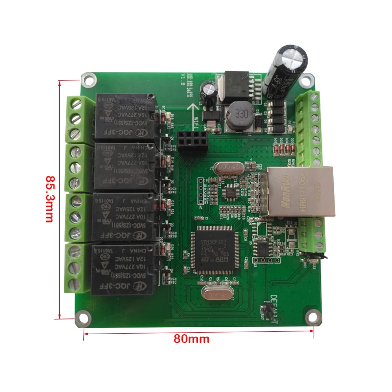Placa de relé Ethernet, MQTT, asistente de casa, Domoticz, Modbus, WiFi, RS485, módulo CAN, HTTP, Web, TCP, UDP, CoAP, IP, Watchdog, temporizador - Imagen 2