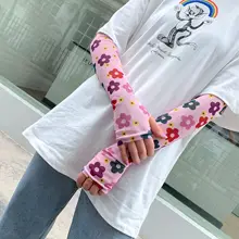 Hyuna охлаждающая манжета солнцестойкие женские рукавицы Мужские рукава для вождения УФ-защитные перчатки из вискозы Длинные