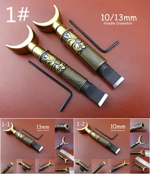 

2pcs Leather Craft Double Bearing Carving Swivel Knife Cutter Tool - Stamping Punch Chisel Edger Creaser Groover Skiver Bevele