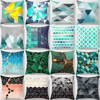 

Pillow case 45*45 Modern minimalist abstract geometric print polyester pillowcase Square decorative pillowcase