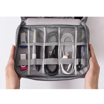 

Travel Gadget Organizer Bag For Mobile Power And Data Line Carrying Case Pouch Portable Storage Bag For Electronics Accessories