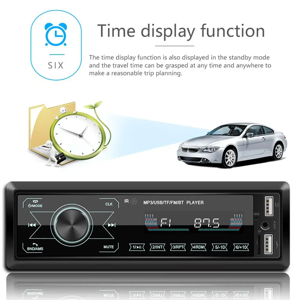 Автомобильный сенсорный экран двойной USB автомобильный Bluetooth MP3-плеер SD карта U диск видео дисплей 12 В автомобильное радио