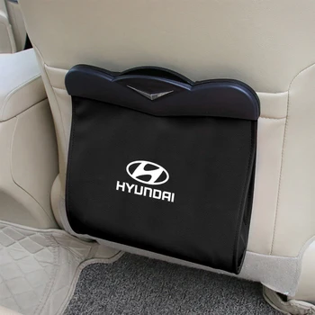 

For Hyundai Sonata IX35 I20 I30 Azera Elantra Accent Santa Genesis Tiburon Car Seat Back Trash Can Organizer Garbage Holder