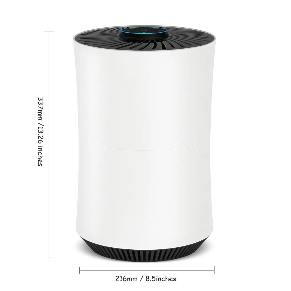 

Desktop Air Purifier To Formaldehyde In Addition To Second-hand Smoke Odor HEPA Built-in Activated Carbon Touch Panel