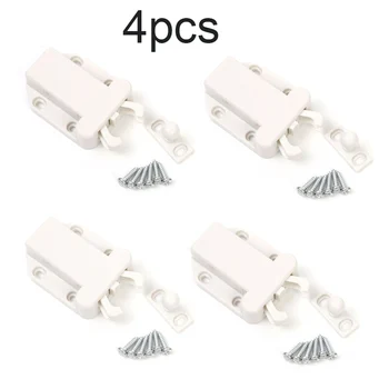 

4pcs Push To Open Latch Door Lock Cabinet Drawer Cupboard Touch Release Tool