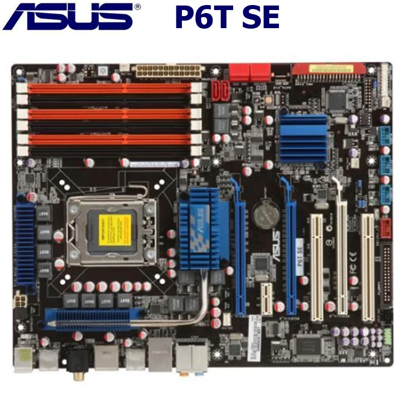 Материнская плата LGA 1366 Asus P6T SE DDR3 Core i7 Extreme/Core i7 24 ГБ Intel X58 1366 оригинальная системная плата Asus P6T SE
