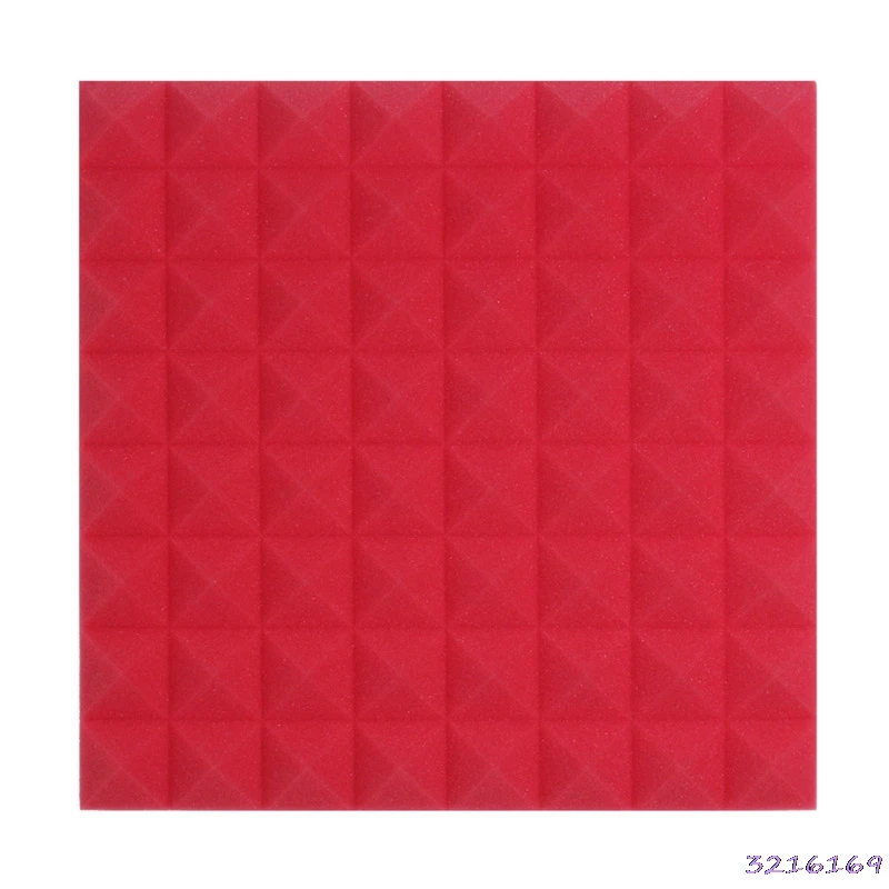 Red 50x50x5,5 см акустическая пена звукопоглощение Клин плитка для студии/музыки Y1QB - Цвет: Red