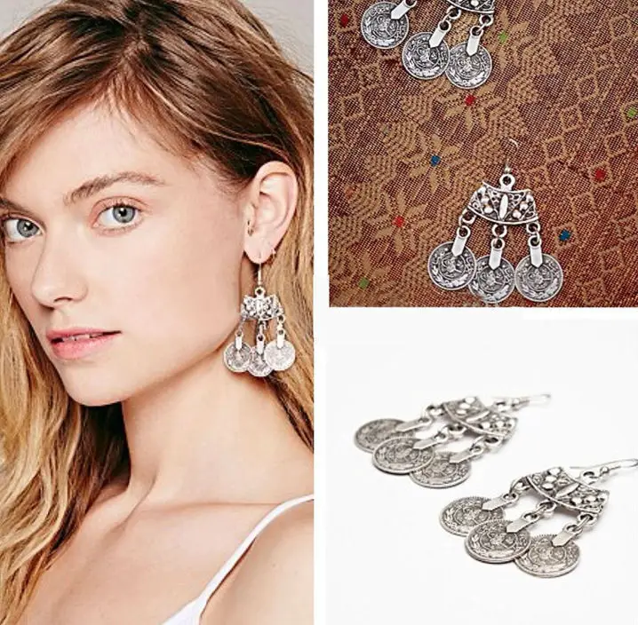 EAP1100 Колье с монетой и кулоном, винтажная Хрустальная инструкция Maxi Choker Collier, женские бохо, большие модные украшения для женщин, подарки - Окраска металла: EAP1100