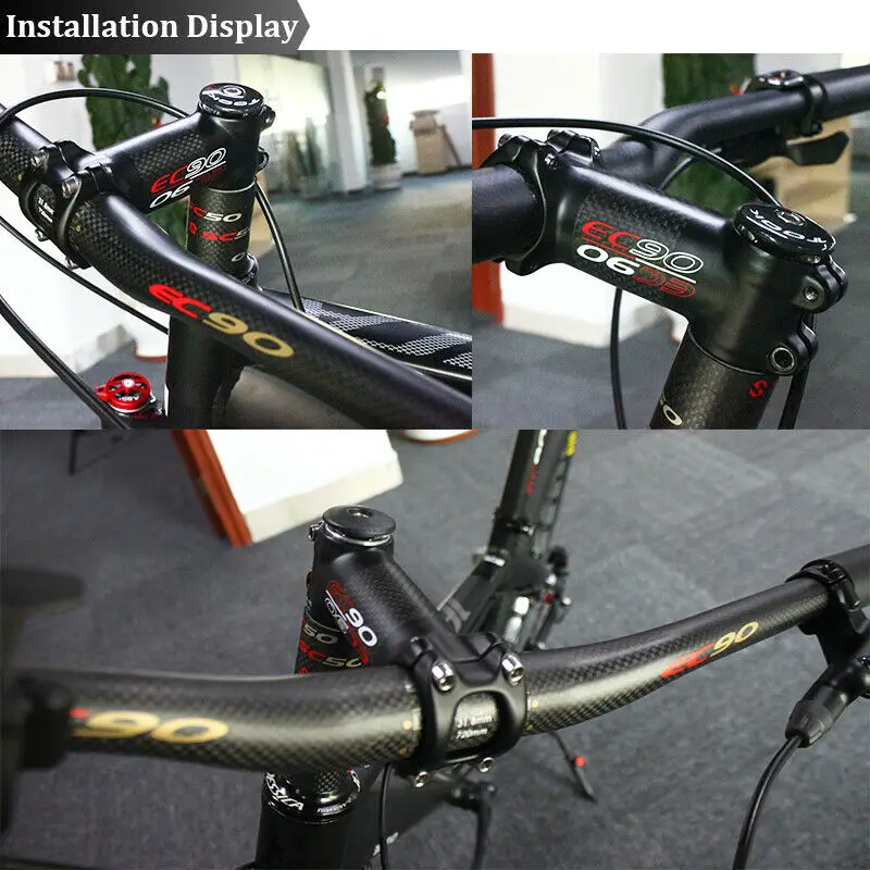 31,8 мм 6/17 градусов дорожный велосипед бар стволовых углеродное волокно MTB Алюминий+ углеродного волокна Stem60/70/80/90/100/110/120 мм ультра-светильник велосипедный вынос руля
