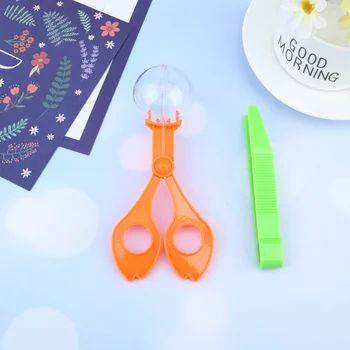 

3 Set 6Pcs Insect Catcher Funny Educational Portable Handy Tool Plastic Tong Bug Clamp Scissor Insect Scissor