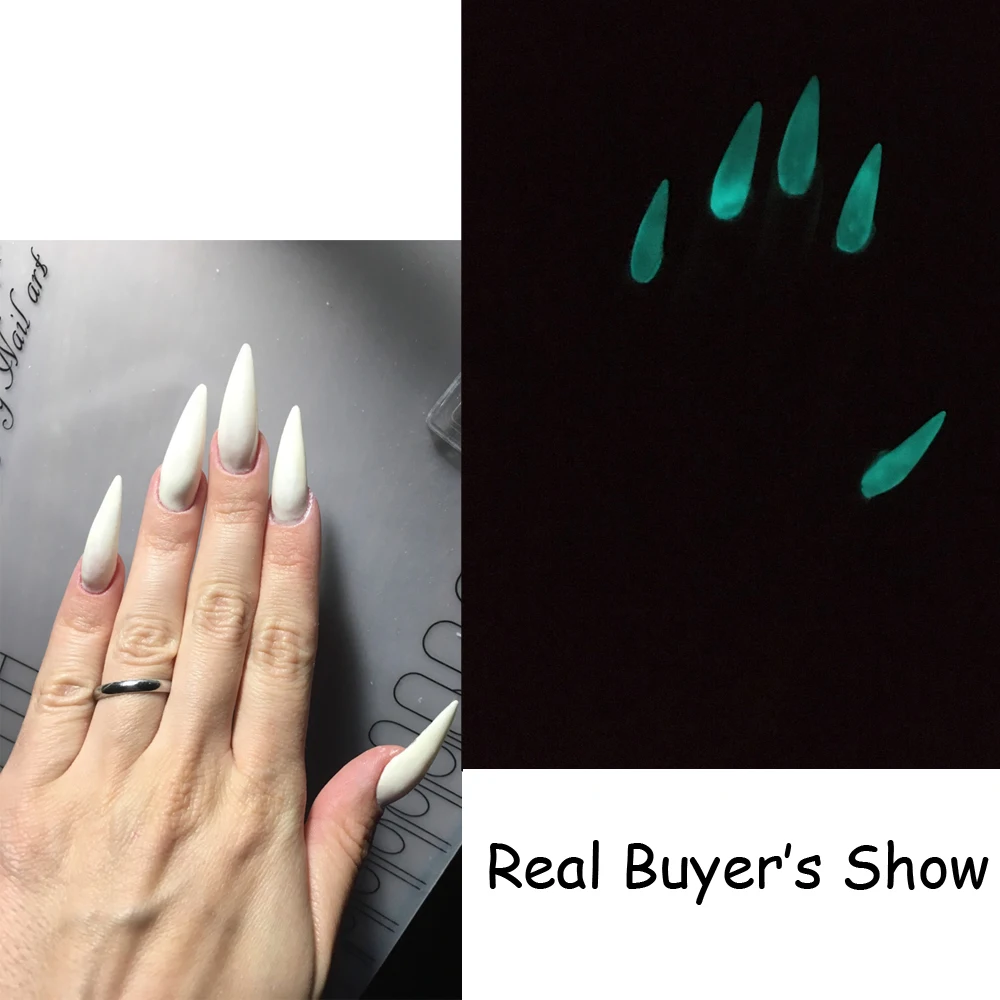 10g Neon Phosphor Luminous Powder 12 Colors Longest Lasting Glow In Dark Nail Dust Fluorescent Effect Powder For Nails G104(1) nail powder nail pigment fluorescent pigment luminous pigment