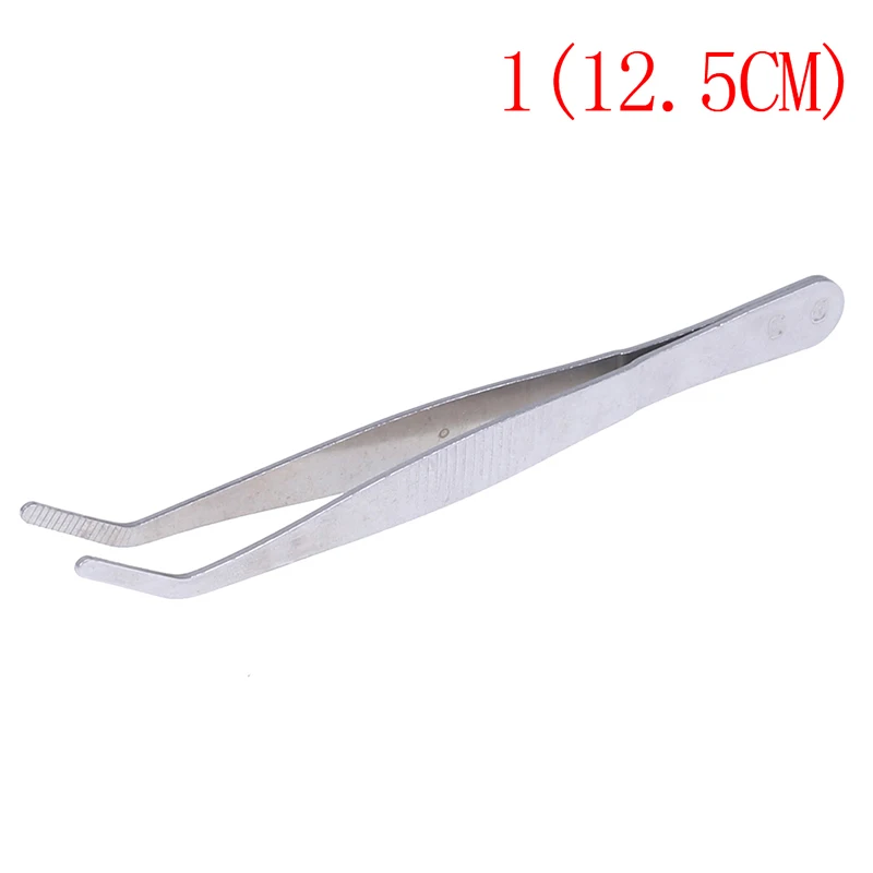 Stainless Multifuctional Steel Elbow Tweezers Aquarium Clear Clip Tool Medical Repair Tools 12.5/14/16/18/20/25/30cm edge corner plane