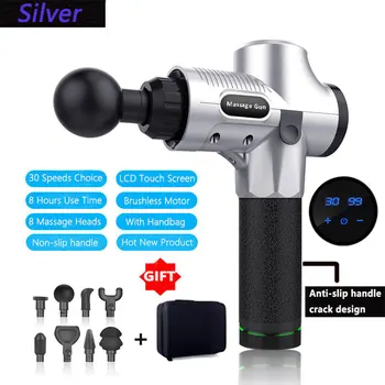 

LCD Display Massage Gun Deep Muscle Massager Muscle Pain Relief Body Neck Massage Exercising Relaxation Slimming Shaping