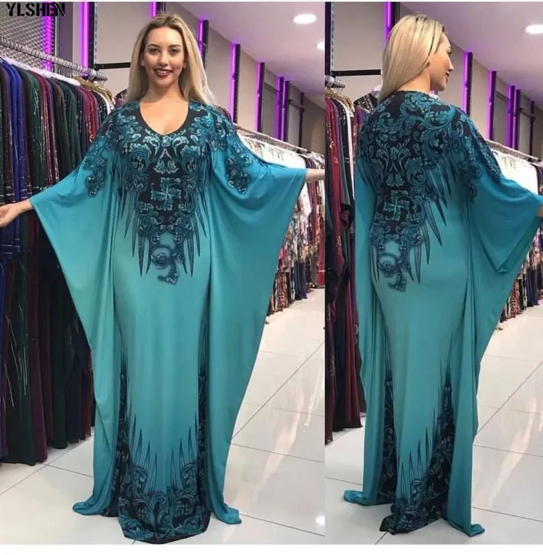 New African Dresses for Women Dashiki Print African Clothes Bazin Riche Sexy Slim Ruffle Sleeve Long Africa Maxi Dress Woman 20