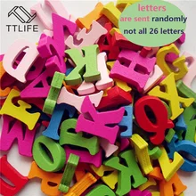 100 Pcs Diy Ambachten Kinderen Puzzels Speelgoed Educatief Houten Alfabet Speelgoed Scrabble Letters Kleurrijke Decoratieve Letters Cijfers