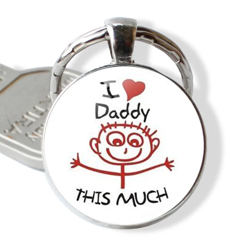 Модный брелок для ключей с надписью I Love Dad This lot мужские ювелирные изделия Je Suis Un