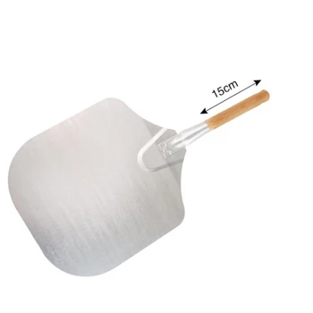 

Pizza Shovel Aluminium Pizza Peel Removable Wooden Handle Bakers Paddle Shovel HFing