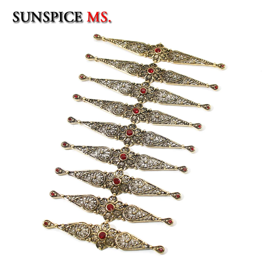 Sunspicems Caucasus Breastplate Turks Bride Wedding Jewelry Metal Buckle