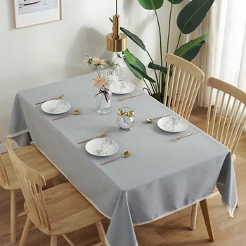 

Protective Rectangle Home Solid Decoration Lace Dining Room Lightweight Table Cloth Reusable Multifunctional Waterproof