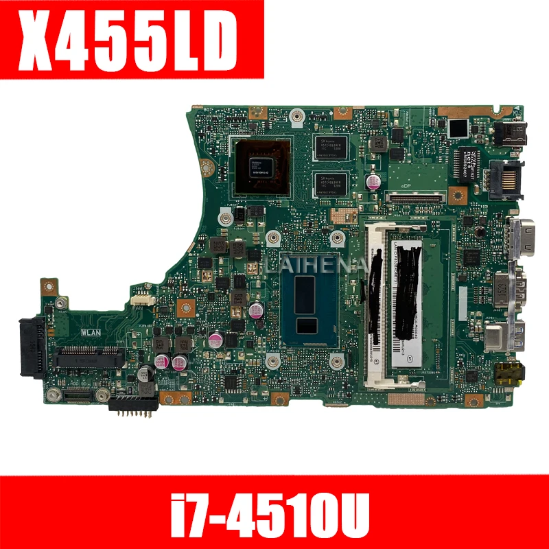 

X455LD X455LJ K455L A455L W491L REV2.1 GT 820M I7-4510U CPU with 2G DDR3 Original laptop motherboard Mainboard 100% tested