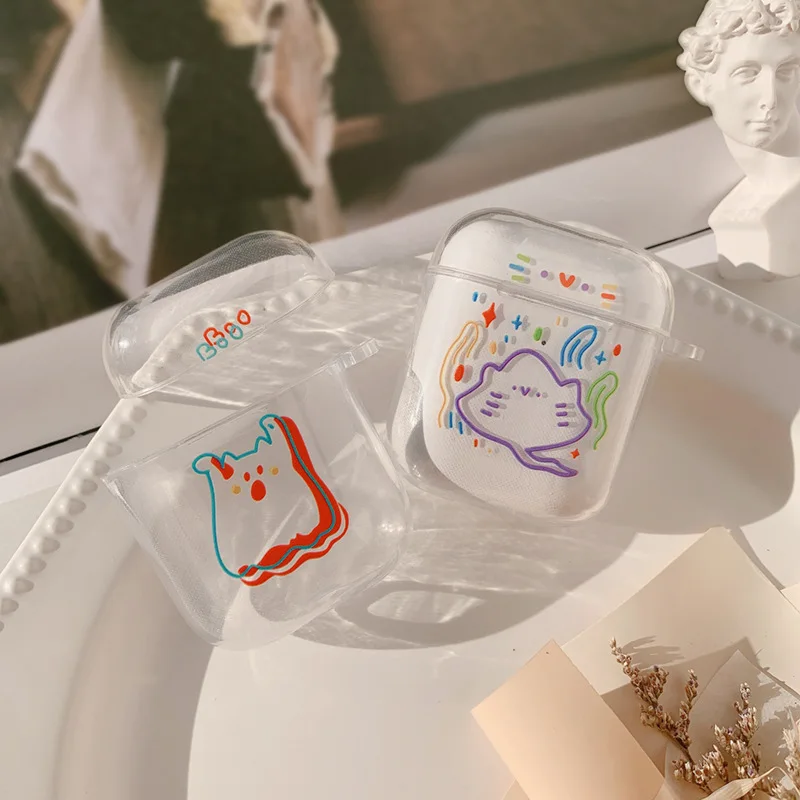 Чехол для наушников Apple Airpods 1/2 чехол с мультяшными животными маленьким монстром