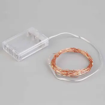 

4M 40Led 7 Colors Copper Wire Fairy String Light Waterproof 3 Aa Battery Operated Xmas Wedding Party Festival Decoration