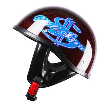 

Carbon Fiber Retro Motorcycle Helmet Moto Helmet Open Face Motorbike Racing Riding Helmet DOT Certification Moto Casco