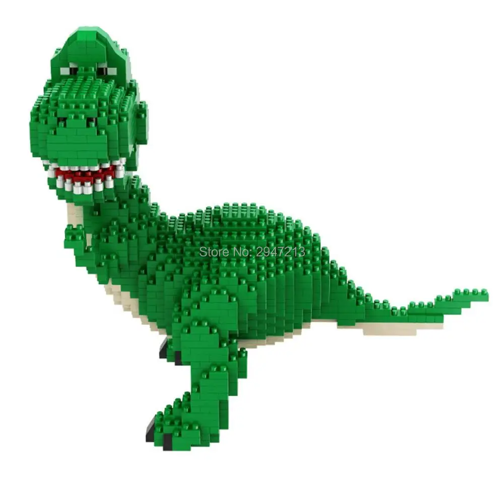 

hot LegoINGlys creators classic Jurassic Tyrannosaurus Rex dinosaur model mini micro diamond blocks nano bricks toys for gifts