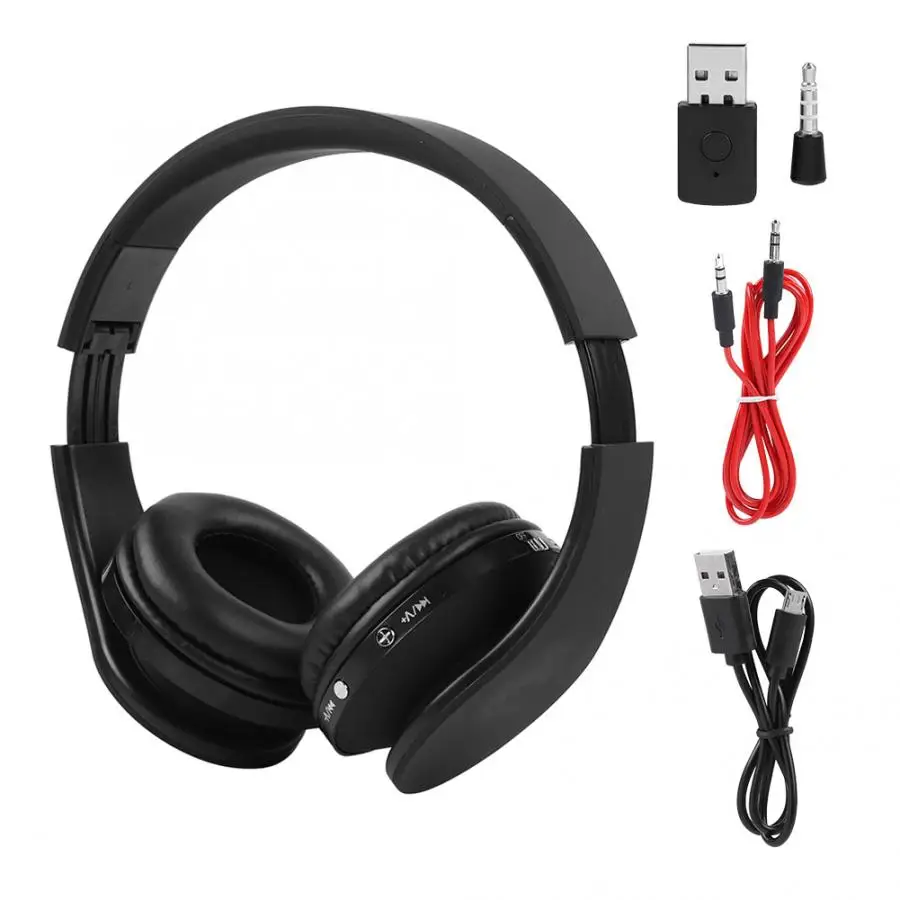 Беспроводные Bluetooth гарнитуры с USB приемником Plug and Play складные наушники с микрофонами для PS4 игры пк